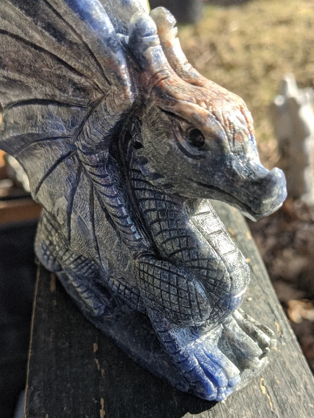 Blue Wing Dragon 4 Legs Sodalite - Picture 5 of 5
